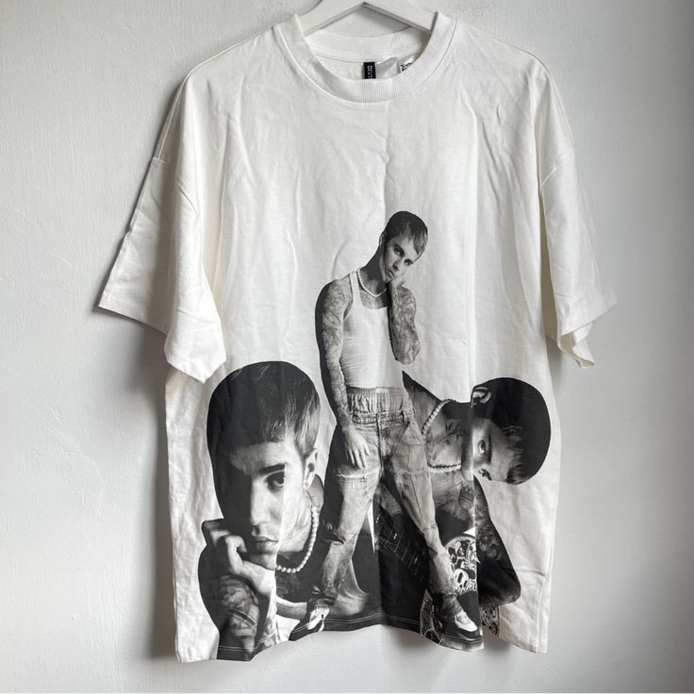 rare justin bieber h&m shirt